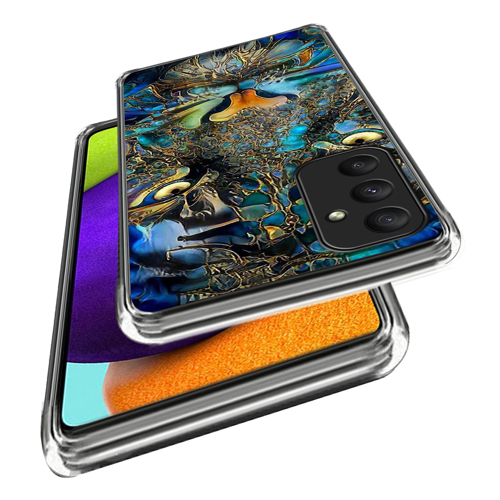 

For Samsung Galaxy A55 5G Case Pattern Printing Mobile Phone TPU Cover Dark Geometric