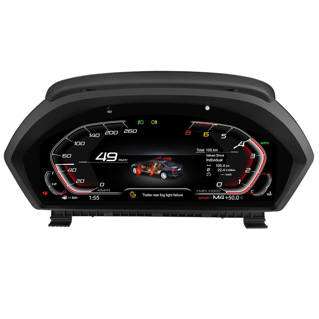 Hizpo 12.3" Car Digital Dashboard Gauges Dash Panels for BMW 3/4 Series F30/F31 GT-F34 F32/F33/F36 2013-2020 NBT EVO LCD Speedometer Virtual Cockpit