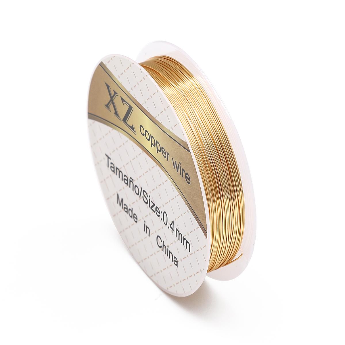 

Медная проволока мульти размера 0,2-0,8 мм, бисерная проволока для изготовления ювелирных изделий своими руками, нить 0.4mm 8meter золотистый