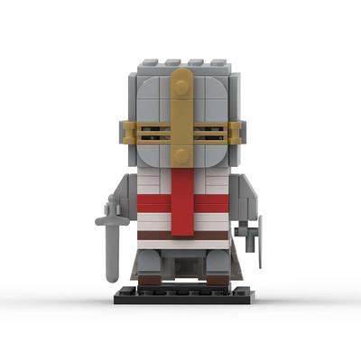 Building Block Compatibility, Crusader Square Head Boy, Assembly Creativity, Three-Dimensional, Doll Ornament, Birthday Gift