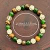 Natural Tiger Eye Green Agate Beaded Bracelet, 8mm Gemstone Bracelet, Unisex Jewelry
