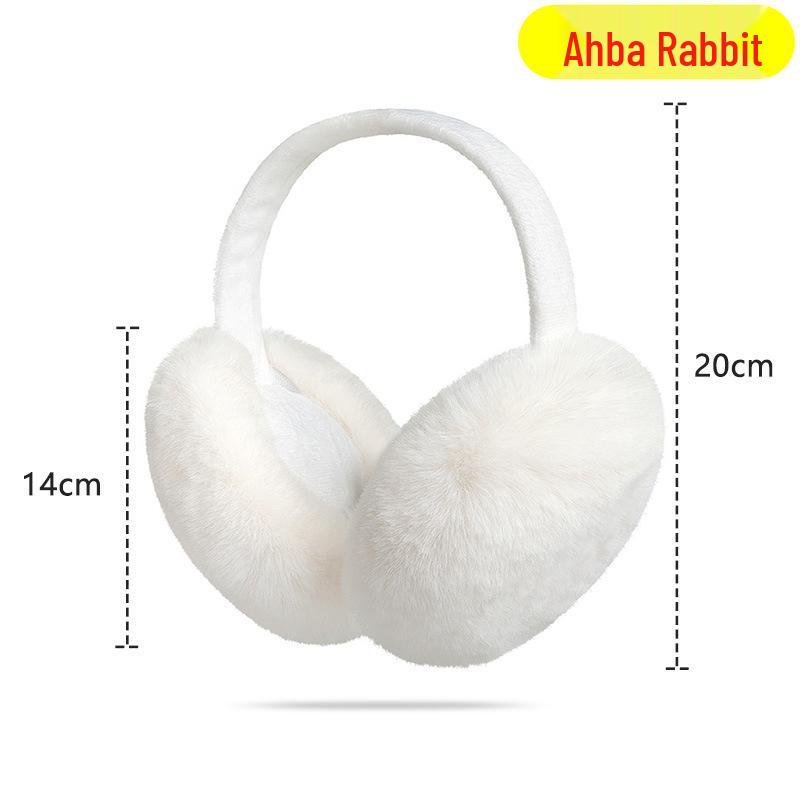 Foldable Anti-Freeze Plush Earmuffs - Windproof, Warm Ear Covers with Ah Ba Rabbit Design