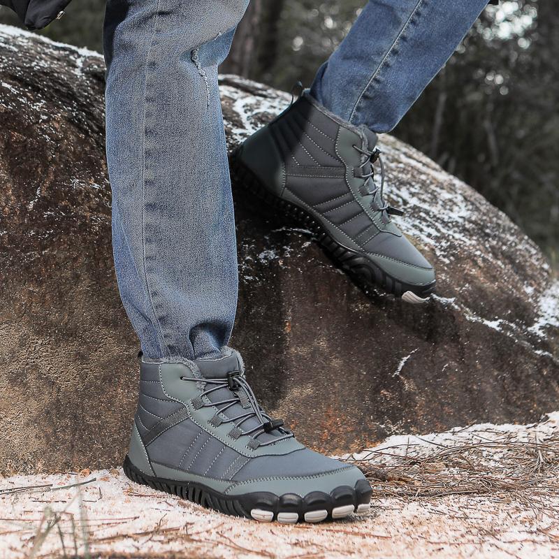 Winter Snow Boots Women's Plush Cotton Shoes Men High-top Short Boots Warm Hiking Shoes Non-slip
