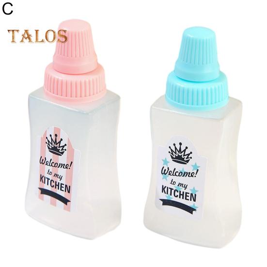 2 buc. Sticle Catchup Capac cu șurub creativ pentru depozitarea transparentă utilă Mini portabil sos de salată Dispenser pentru sos de roșii Borcan Rechizite de uz casnic