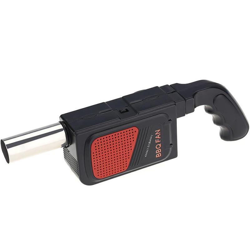 

LMETJMA Кемпинговый электрический вентилятор для раздува огня для барбекю Портативный ручной электрический вентилятор для приготовления барбекю Воздуходувка Инструмент для раздува огня JT514 чёрный