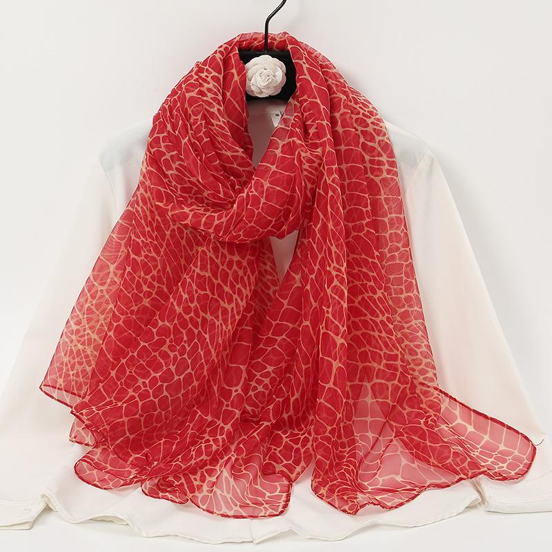 Silk Scarf for Women In Summer Beach Vacation Beach Towel Korean Style Fashion Printed Scarf Soft Yarn Protection Big Shawl