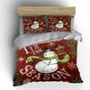 Tis the Season Snowman Design Bedding Duvet Cover Set Duvet Cover Pillowcases  (1*Duvet Cover 2*Pillowcases, without duvet insert)