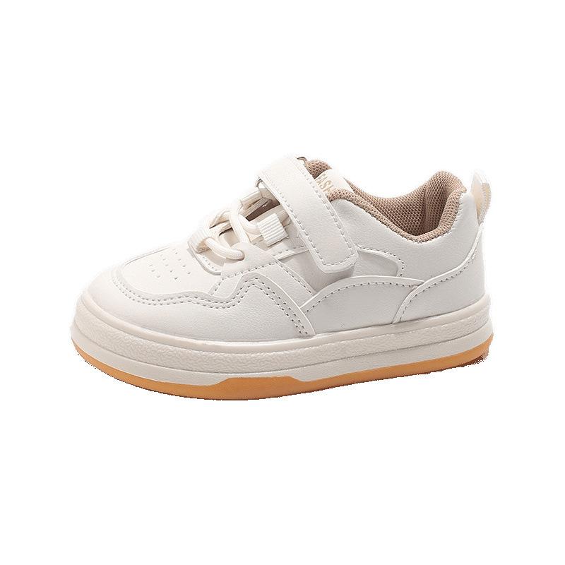 2025 spring new children's low-top little white shoes boys and girls breathable casual Velcro non-slip and wear-resistant students