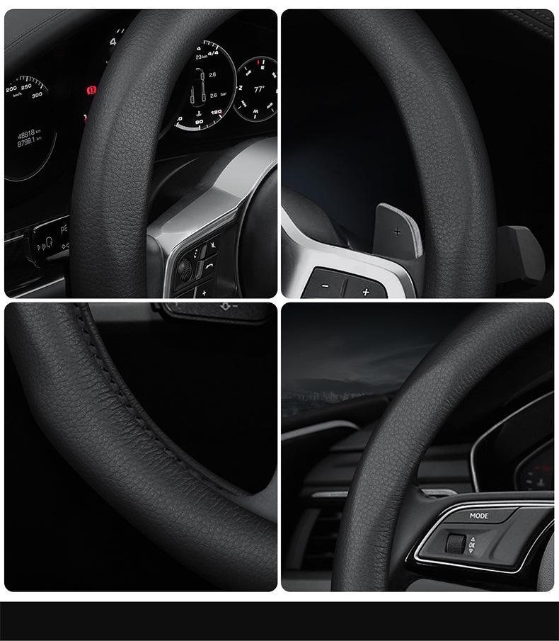 Lynk&Co Genuine Leather Steering Wheel Cover - Universal for Models 01, 02, 03, 05, 06, Suitable for All Seasons