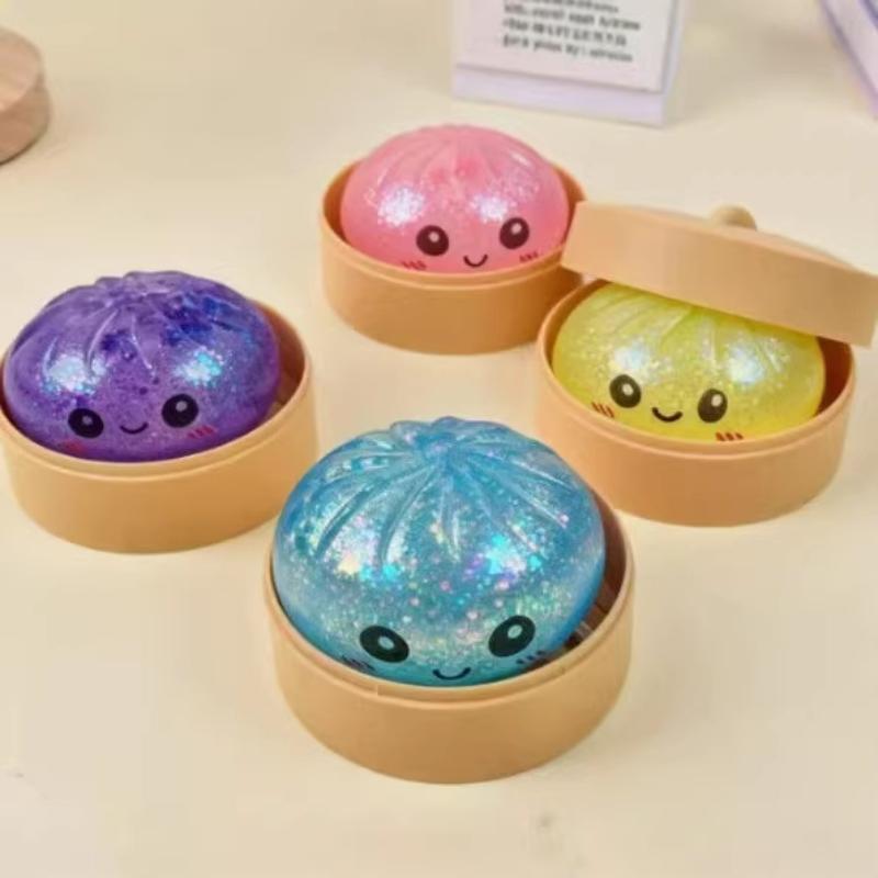 Oversized Rainbow Dumpling Squishies Soft Slow Rebound Sensory Squeeze Toy Relief Anxiety Fidget Stress Ball For Adhd Autism