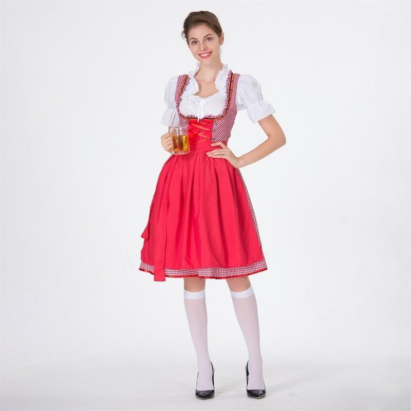 New German Beer Festival Dress Luxurious Cotton Embroidered Maid Outfit For Women