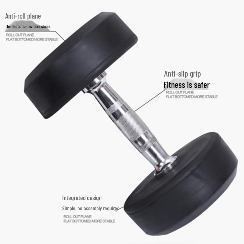 Yimai Rubber-Coated Round Head Dumbbell