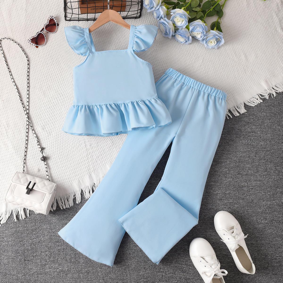 

Girls Fashion Set - Summer Children s Casual Blouse and Pants Set 9-10Y