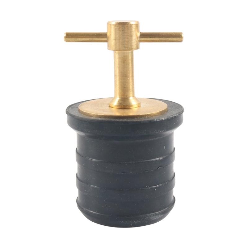 Heavy Duty Vessels Boat Deck Drain Cover 3/4 Inch Brass Rubber Plug Leak Proof Suitable For Ships Secure Water Sealing