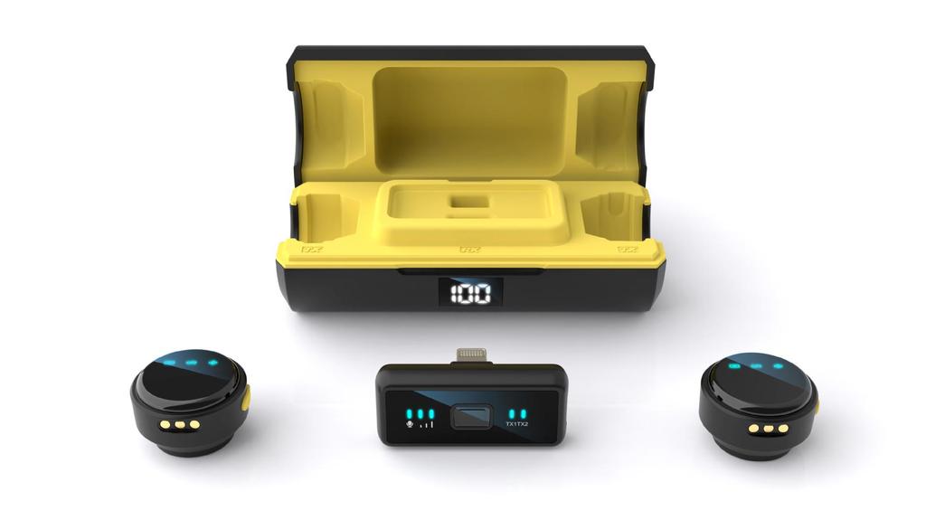 Q18 Magnetic Wireless Collar Microphone with Noise Reduction for Live Broadcast & VLOG