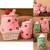 Cute Pearl Milk Tea Pillow With Panda Design Soft And Cuddly Perfect For Anniversary Gift 9.05in-27.55in