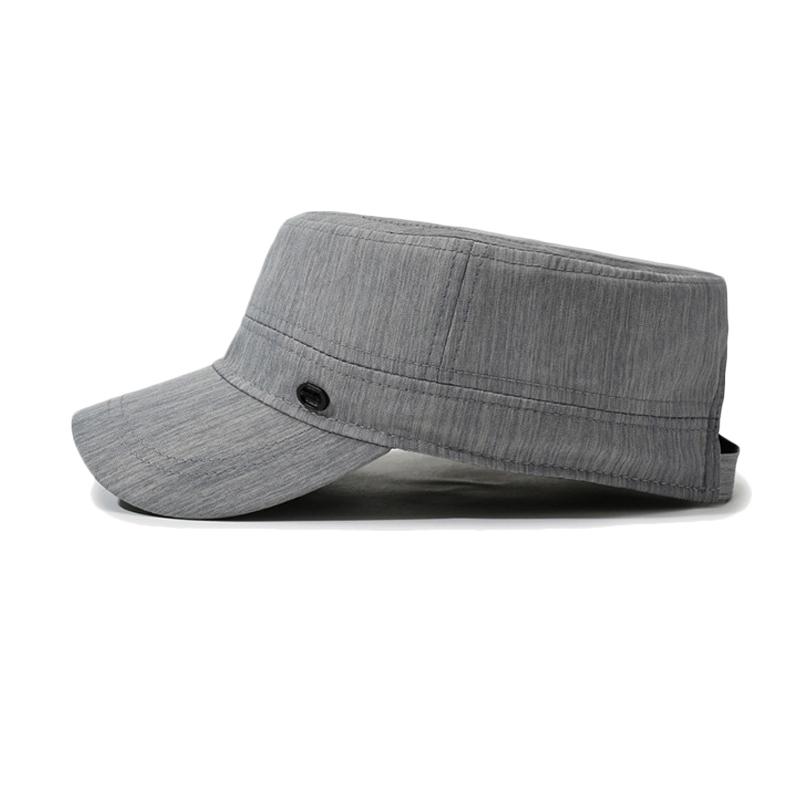 Spring Autumn Men's Flat Top Hat Sunscreen Sun Hat Outdoor Sunshade Cap for The Elderly