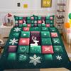 Kemila 3D Bedding Set Christmas Elk Pattern Duvet Cover Comforter Bed Linen Single Twin Full Queen Size Kids Girl Boys Gift Home Decor