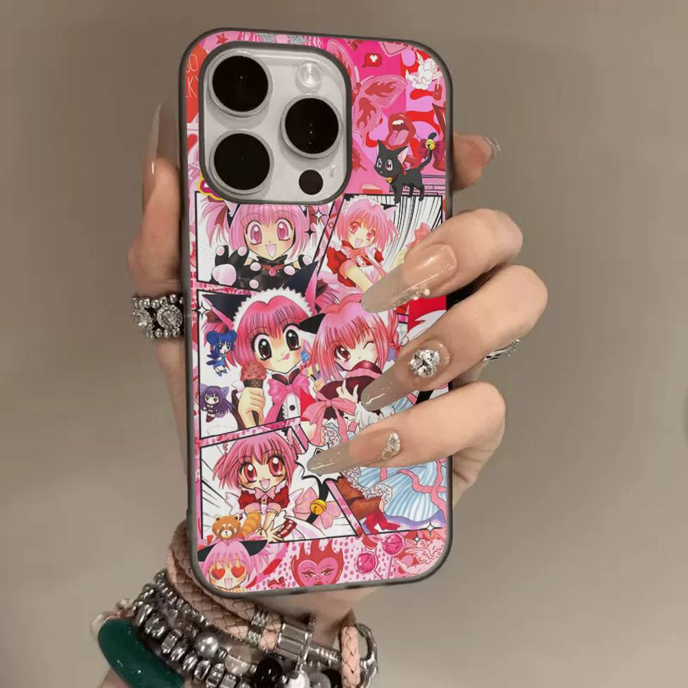 Tokyo Mew Mew Anime Phone Case For IPhone 16 15 17 Pro 11 12 13 14 Pro Max Plus Soft Ripple Silicone Cover Shell