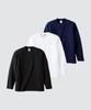 Yunaitideuaeseul [3Pack] Basic Plain Long Sleeve T-Shirt (C Type)