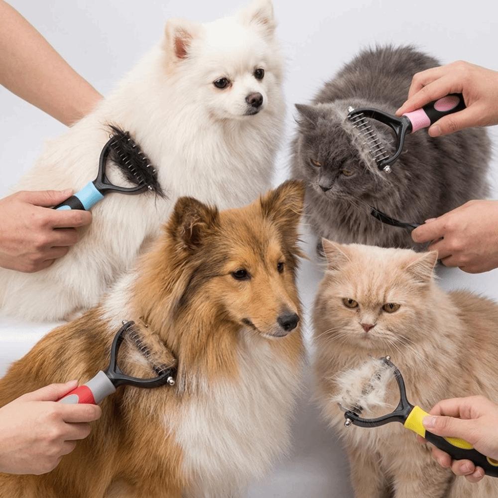 Non-slip Grip Dematting Comb Smooth Teeth Pet Grooming Comb Tangle Remover Home Pet Care