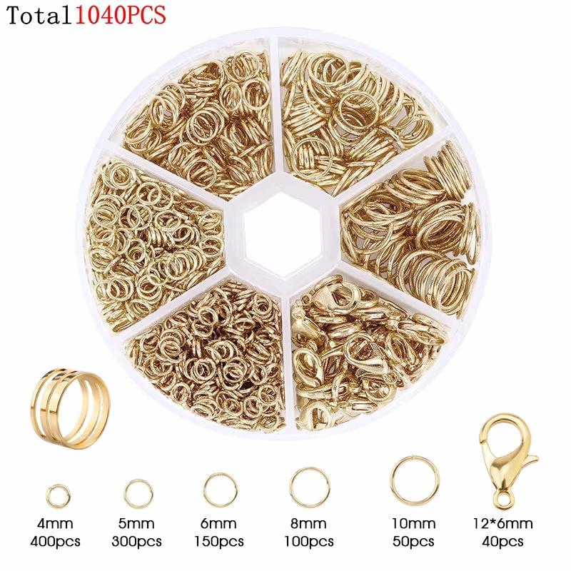 Alloy Accessories Jewelry Findings Set Earring Making Kit Lobster Clasp Open Jump Rings Repair Tools DIY Jewelry Making Supplies