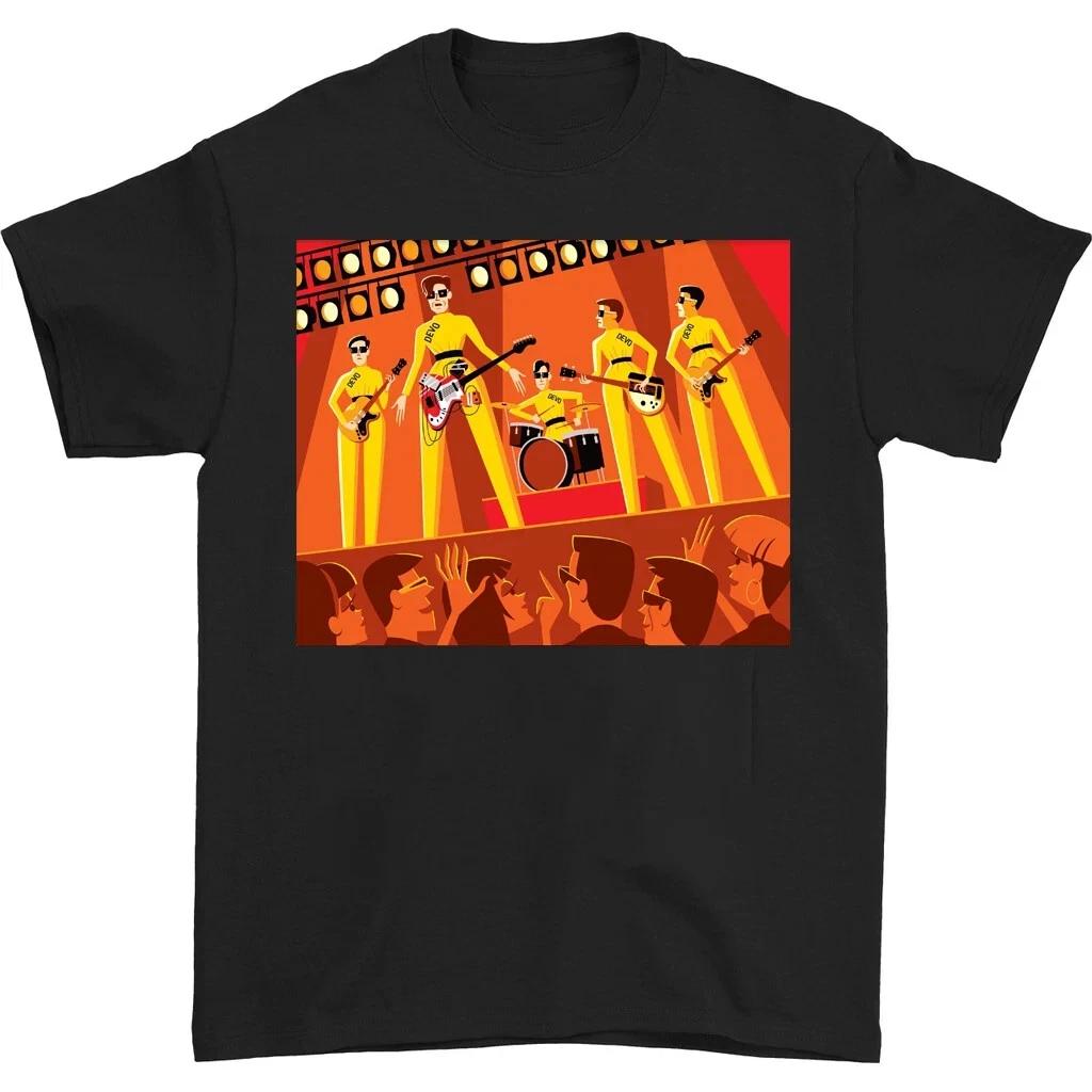 

American HOT New Devo Rock Band T-Shirt Black T-Shirt Summer New Men s Women s Retro Fashion Short Sleeve Top 4XL