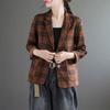 Coat Women Vintage Comfortable Lightweight Oversized Casual Blazer Cotton Linen Cardigan Jacket