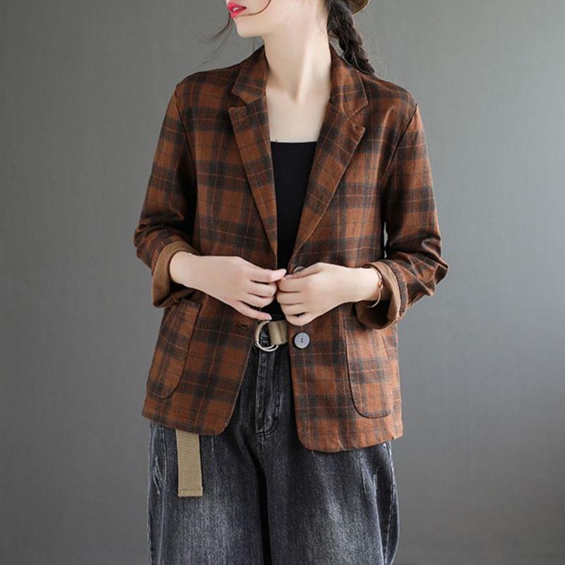 Coat Women Vintage Comfortable Lightweight Oversized Casual Blazer Cotton Linen Cardigan Jacket