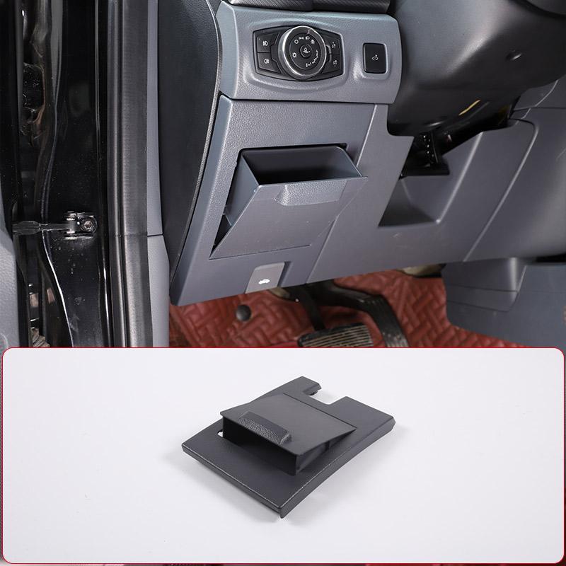 Pour Ford Ranger T7 T8 2015-21 ABS noir voiture tableau de bord Position de conduite fusible boîte de rangement caché boîte de rangement garniture voiture accessoires