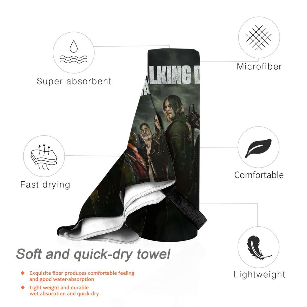 The Walking Dead  Beach Towel Soft Microfiber Quick Dry Absorbent Quick Towels For Yoga