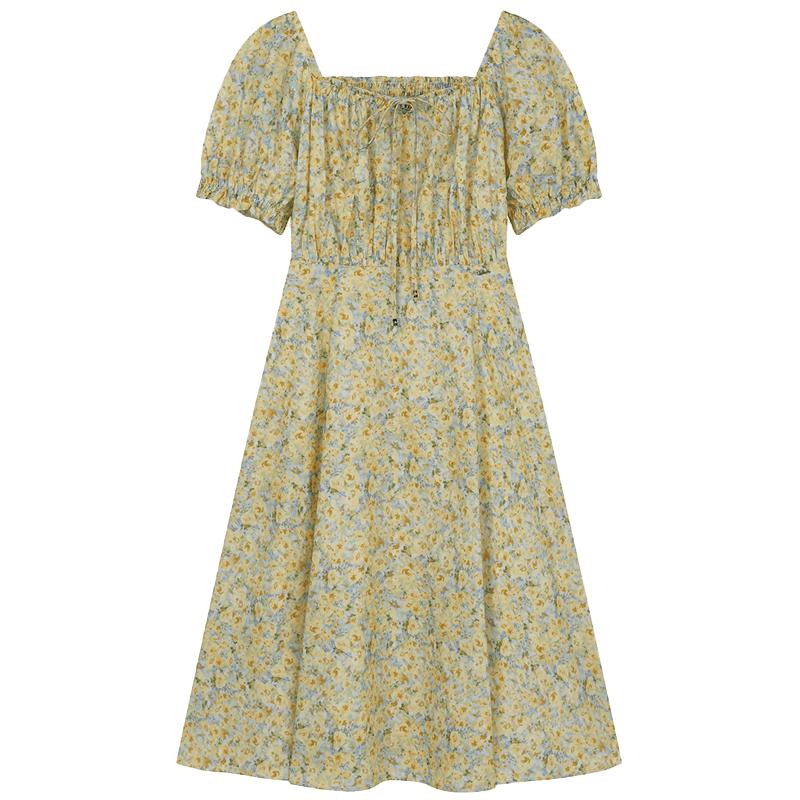 Teenie Weenie Women s V-Neck Floral Print A-Line Mini Dress M