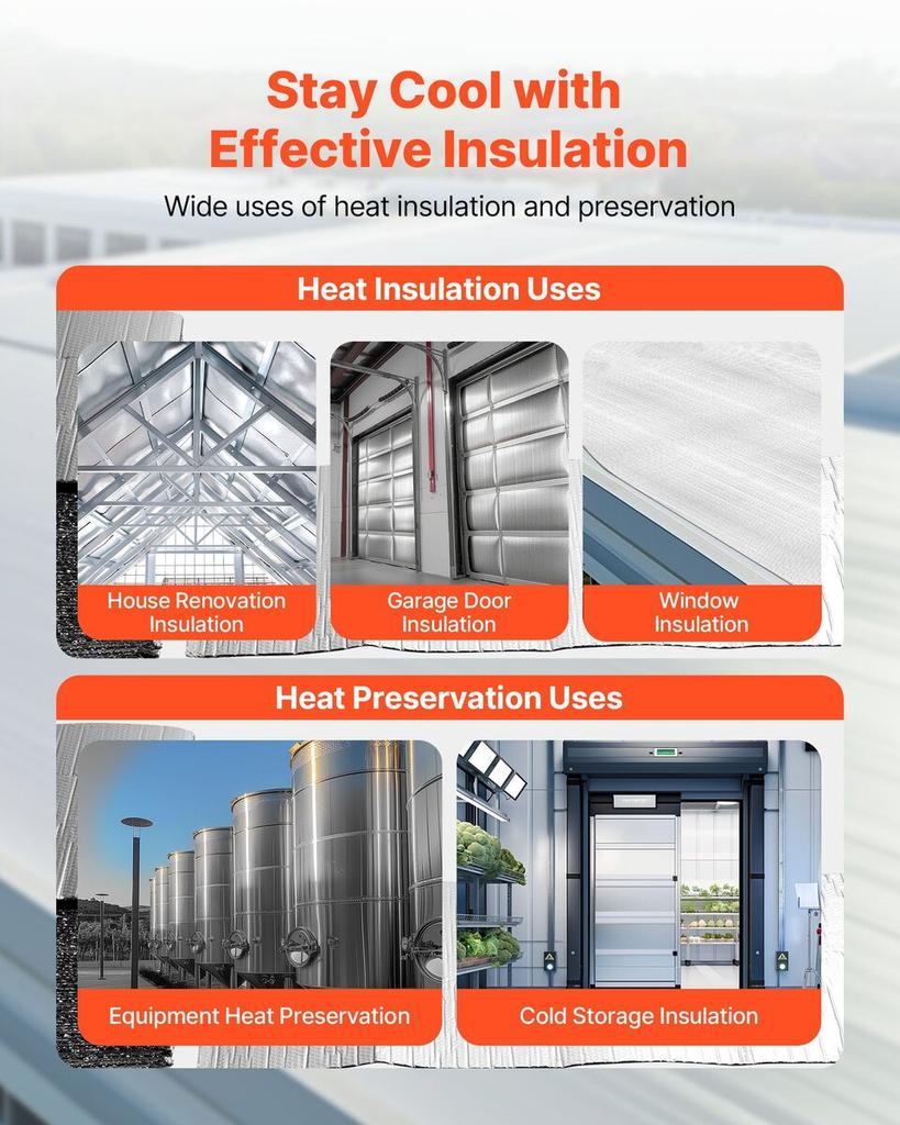Double Reflective Insulation Sheet, 16PCS Double-Sided Aluminum Foil Radiant Barrier, 6mm 1.22 M X 0.61 M, Dual-Layer Air Bubble Heat Reflective