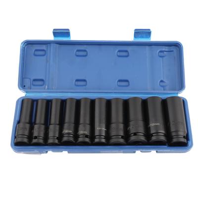 Set di 10 Chiavi a Bussola a Impatto Esagonali Heavy Duty Acciaio al Cromo Molibdeno Attacco 1/2"
