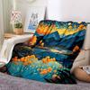 1pc Autumnal Fantasy Lightweight Flannel Blanket, Comfortable and Warm Blanket, for Office and Camping Sofa Bed, Livingroom081