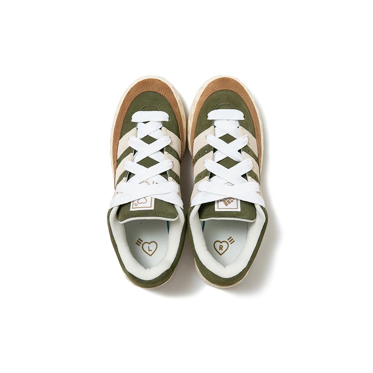 Human Made X Adidas Adimatic Dust Green Cream White Unisex Sneakers Brown-Desert HP9914