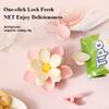Lotus flower magnetic sealing clip for refrigerator food bag holder, snack sealing clip magnetic sticker personalized creativity