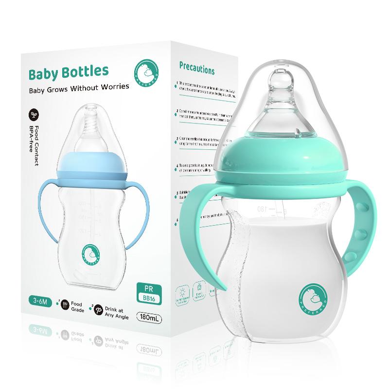 

Baby PP Bottle Newborn Baby Bottle With Handle Milk Bottlefeeding Baby Bottles Newborn Feeding Supplies For 0-6 Months BPA-Free