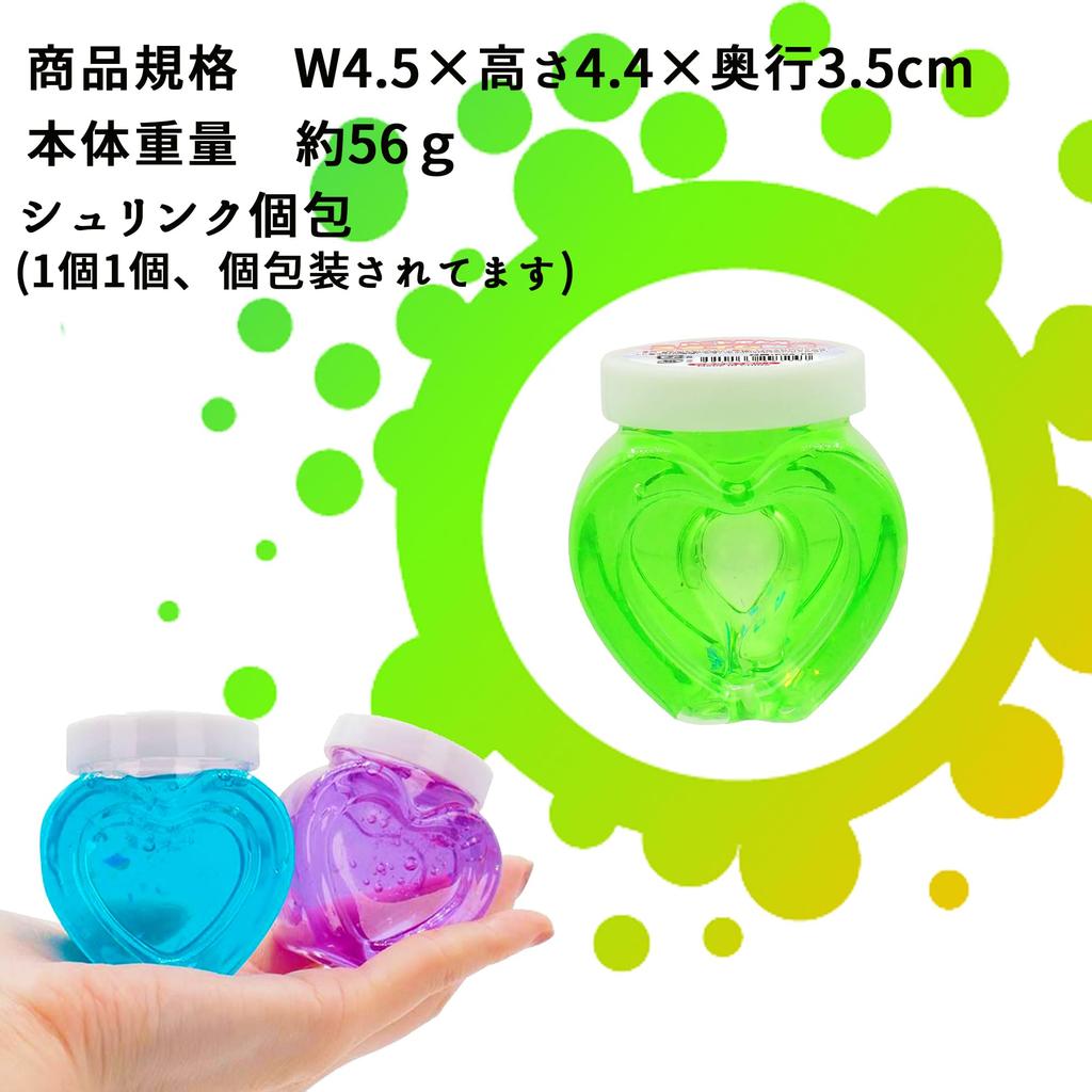 Schleimflasche 6 Farben x 1 im 6er-Set Ideal für Geburtstagsspaß und Kinderbetreuung Jungen Herzförmiger Ton, Jeweils, (Kleines Fassungsvermögen, Zuhause, Partys,