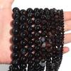 4/6/8/10/12mm Natural Black Agate Stone Beads Round Loose Spacer Beads For Jewelry Making DIY Bracelets Necklace Accessories