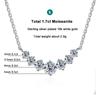 Necklace for Woman Wedding Fine Jewely with Certificates 925 Sterling Sliver Plated 18k White Gold Necklace