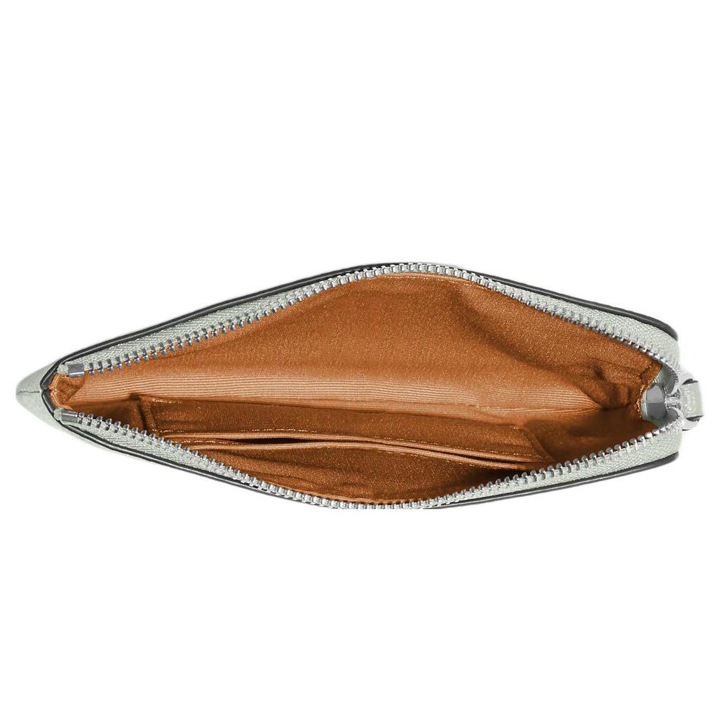 Coach Corner Zip 16 Zipper Crossgrain Leather Wristlet Clutch Small Women Clutch Sage 58032-SVONE