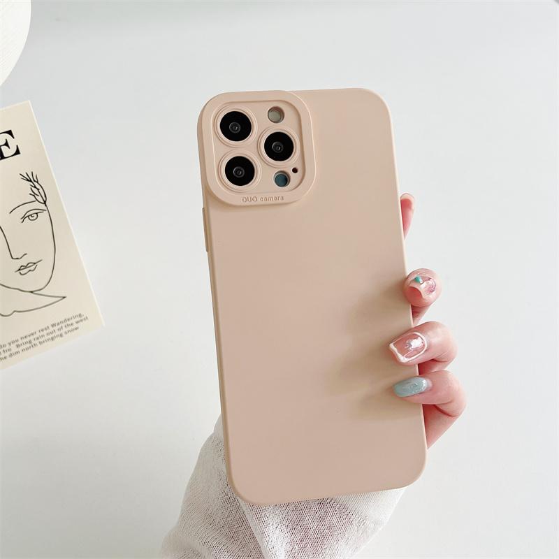 Colorful Soft Silicone Case For iPhone 15 14 Pro Max 13 12 Mini 11 Pro Max 7 8 SE 2020 Camera Protection Phone Cover