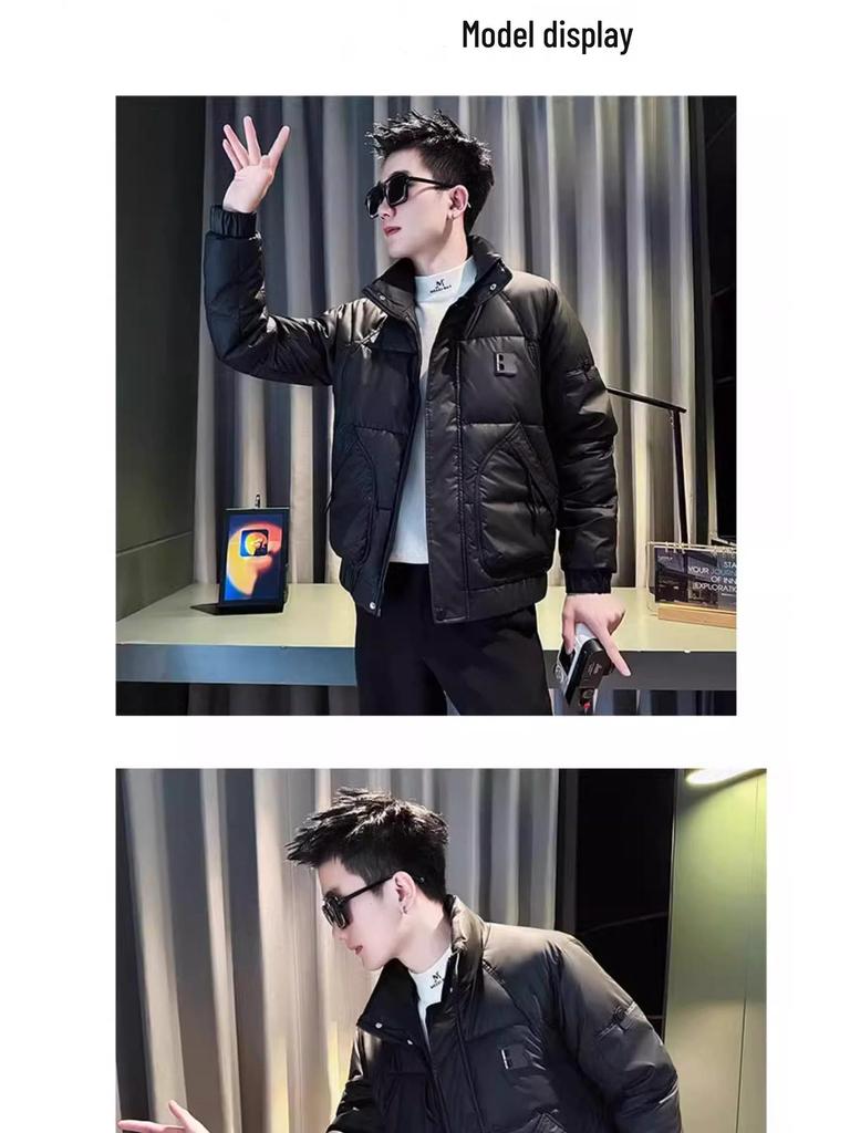 2025 Men's High-End Winter Trendy Cool Short Down Cotton Jacket