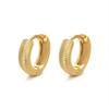 Stylish And Simple Earrings, Versatile Zircon Earrings, Personalized Versatile Gold-Plated High-End Retro Plain Ring Earrings.