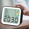 Kids Student Clock Bedside LCD Digital Mute Electronic Clock with Temperature Backlight Display