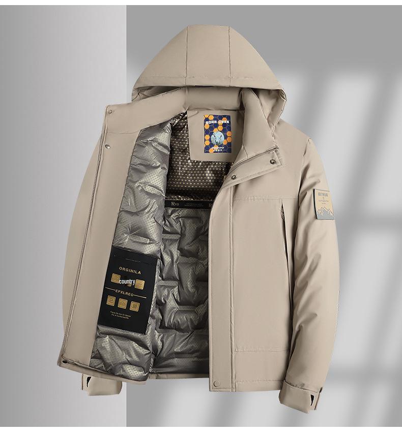 Men's Winter Ski Suit: Cotton-Padded Thickened Wool Jacket for Outdoor & Casual Use