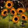1PACK Solar LED Sunflower Garden Lights, Realistic Night Glow Energy Saving Outdoor Lighting for Garden, Lawn, Home, Terrace and Porch Decorations