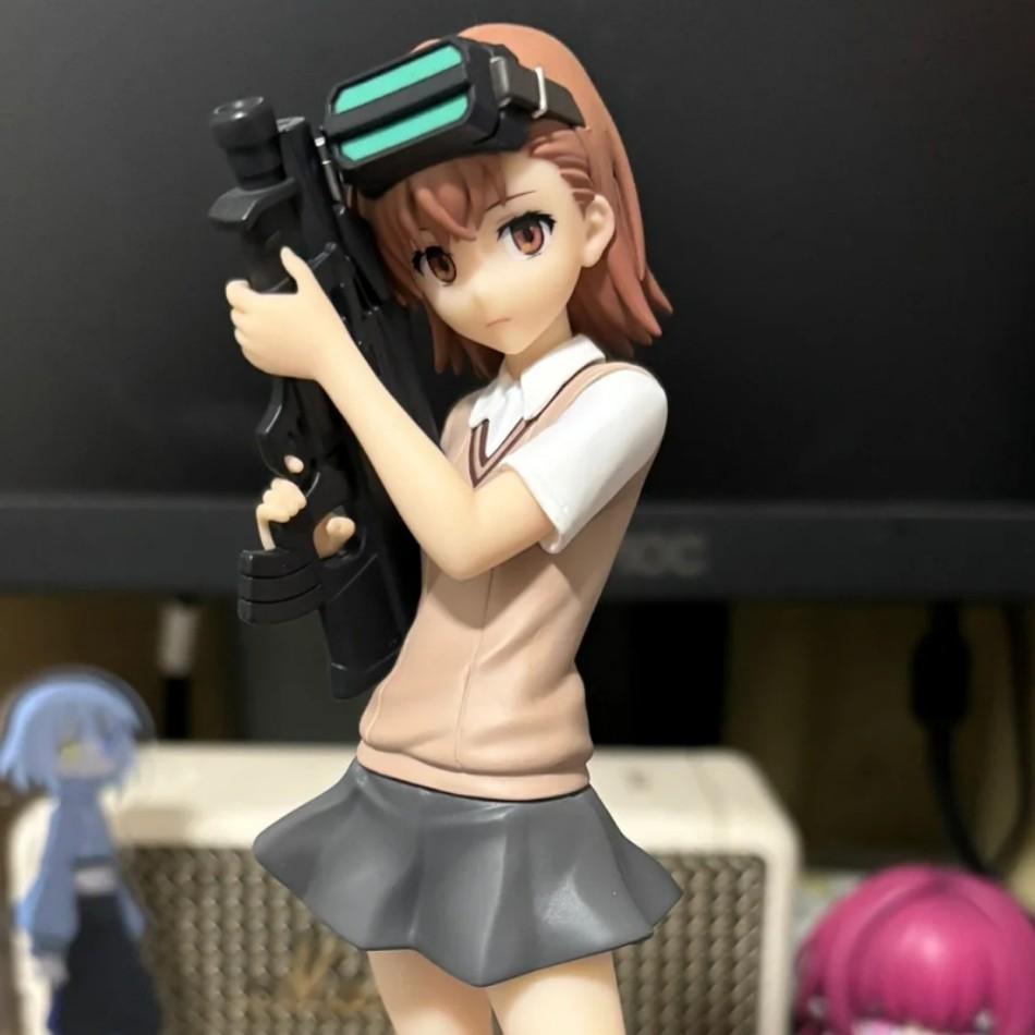 New 17cm Anime a Certain Index Magic Misaka Mikoto Railgun Girl Anime Figure Action Figures Pvc Cartoon Anime Model Toy Present