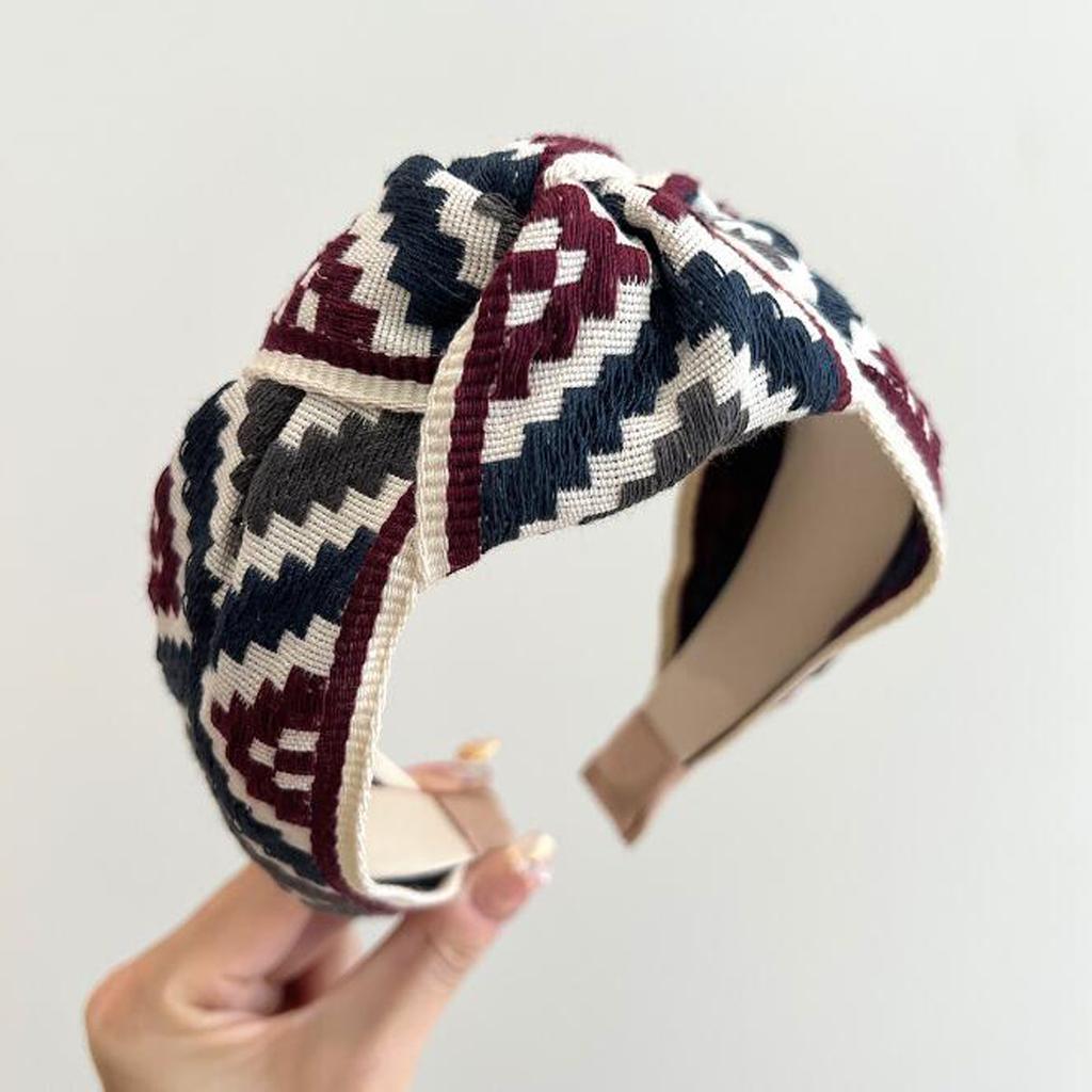 PROLY Ny Modehårband För Kvinnor Brett Sida Bohemia Turban Etnisk Stil Knytet Hårband Trendiga&Färgglada Håraccessoarer